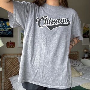 Gray Chicago Graphic T-Shirt